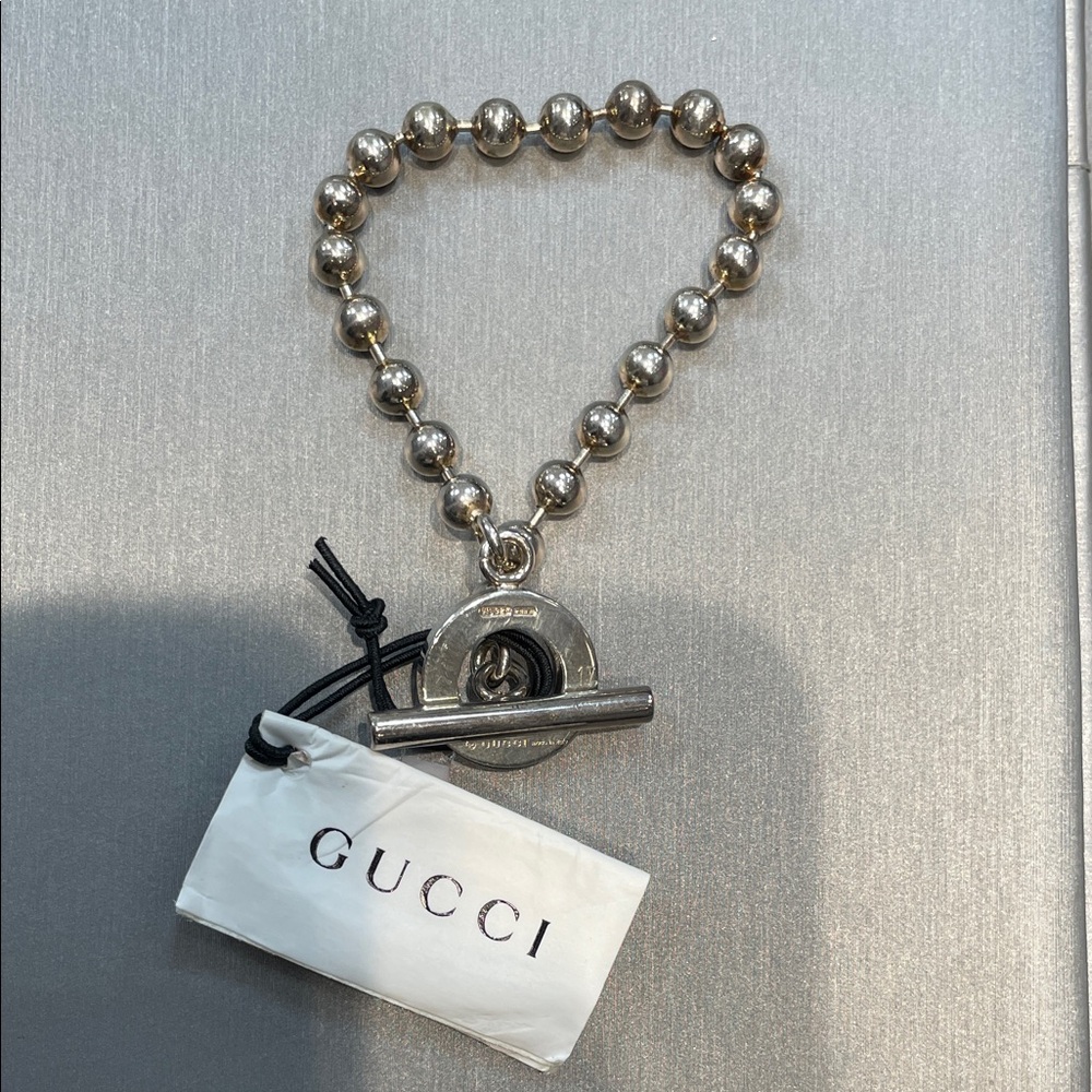 Gucci Silver Beaded Bracelet